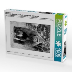 CALVENDO Puzzle CALVENDO Puzzle Emotionale Momente: Gorillas in black  white \/ CH-Version Пазл CALVENDO Puzzle Эмоциональные моменты: гориллы в черно-белом / Швейцарская версия