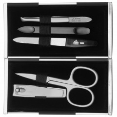 ERBE Magisches Manicure-Etui 5-Teilig, Schwarz/Silber  Волшебный маникюрный набор на 5 предметов, черный/серебристый