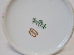 Ваза винтажная Rosenthal Studio, белый фарфор с позолоченным рисунком птиц и растений, 22 x 8 см, Германия, 1960-70гг.