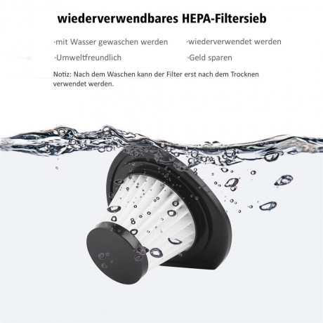 CkeyiN CkeyiN Akku-Handstaubsauger fur Haus/Auto Kabellos Nass-Trocken-Nutzung Staubsauger, 120,00 W, mit Beutel, 20 Min. Laufzeit Беспроводной ручной пылесос CkeyiN для дома/автомобиля, беспроводной пылесос для влажной и сухой уборки, 120,00 Вт, с мешко