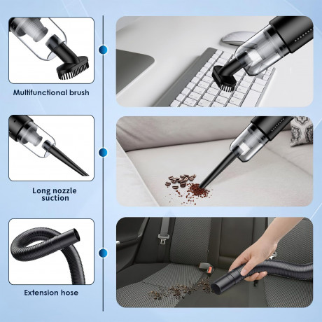 Tisoutec Tisoutec Akku-Handstaubsauger Handstaubsauger,Autostaubsauger 12000Pa Mit 6000mA-Akku,Staubsauger, Multifunktionaler Staubsauger fur Haus,Haustier und Auto,Leistungsstarker Handstaubsauger fur Nass und Trocken Беспроводной ручной пылесос Tisout
