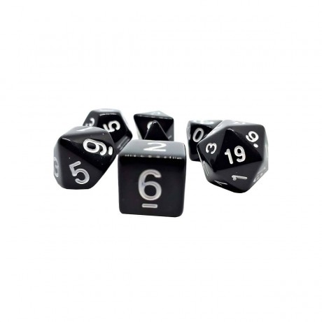 dice4friends 7-tlg. RPG Wurfelset Pearl: Black\/White 7 шт. RPG Dice Set Жемчуг: Черный/Белый