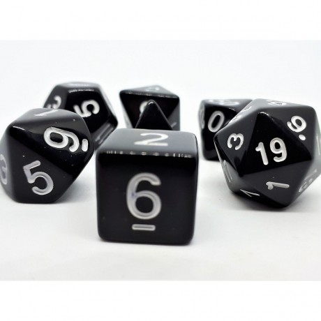 dice4friends 7-tlg. RPG Wurfelset Pearl: Black\/White 7 шт. RPG Dice Set Жемчуг: Черный/Белый