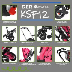 Miweba Kinderwagen Buggy Dreirad KSF12 Schieber Трехколесная коляска KSF12 Slider