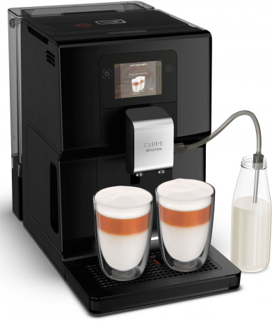 Krups Krups Kaffeevollautomat EA8738 Intuition Preference, inkl. Milchbehalter, intuitives Lichtsystem, 11 Getranke, OTC-System  Полностью авоматическая кофемашина Krups EA8738 Intuition Preference, включая контейнер для молока, интуитивно понятную систем