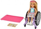 Mattel Barbie Chelsea-Puppe (blond) und Rollstuhl. Spielzeug fur Kinder ab 3 Jahren Кукла Барби Челси (блондинка) и инвалидная коляска. Игрушки для детей от 3 лет
