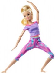Mattel Barbie Made to Move Puppe (blond) im lila Yoga Outfit Кукла Барби Made to Move (блондинка) в фиолетовом наряде для йоги