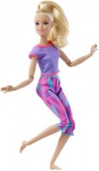Mattel Barbie Made to Move Puppe (blond) im lila Yoga Outfit Кукла Барби Made to Move (блондинка) в фиолетовом наряде для йоги