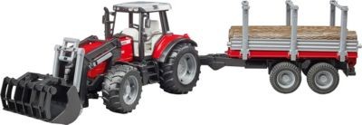 Bruder Trak 41cm Massey Ferguson 7480 Frontlader + Hanger Фронтальный погрузчик Trak 41cm Massey Ferguson 7480 + подвеска