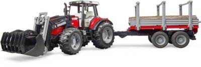 Bruder Trak 41cm Massey Ferguson 7480 Frontlader + Hanger Фронтальный погрузчик Trak 41cm Massey Ferguson 7480 + подвеска