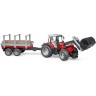 Bruder Trak 41cm Massey Ferguson 7480 Frontlader + Hanger Фронтальный погрузчик Trak 41cm Massey Ferguson 7480 + подвеска