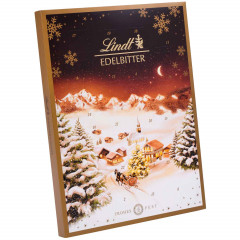 Lindt Edelbitter Adventskalender 2024 Адвент календарь с темным шоколадом, 26 сладких сюрприза, 750 г, 3 штуки