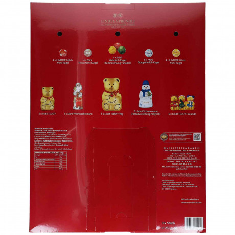 Lindt Teddy Wimmelbild Adventskalender 2025 Адвент календарь, 35 сладких сюрприза, 800 г, 3 штуки