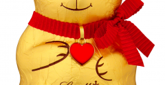Lindt Teddy 3stk x 100g, Мишки Линдт из молочного шоколада, 12см, с красным бантом и красным сердцем, 3шт х 100г, 300г.