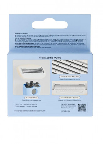 ESTRID Rasierklingen Nachfüllung five blade, 4stk, Лезвие для бритвы 4шт