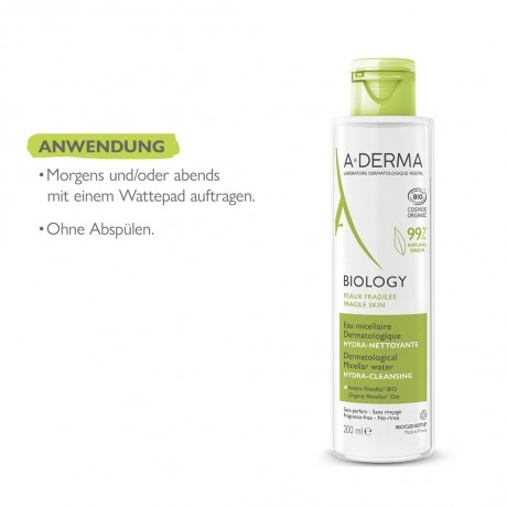 A-DERMA Biology Mizellengesichtswasser  Биология мицеллярный тоник