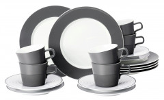 Seltmann Weiden Seltmann Weiden Kaffeeservice 18-tlg. NO LIMITS MOMENTS schwarz/weiss Кофейный сервиз Seltmann Weiden 18 предметов. НЕТ ОГРАНИЧЕНИЙ МОМЕНТОВ