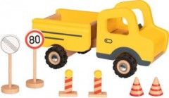 goki Baustellenfahrzeug mit Verkehrsschildern Строительная машина с дорожными знаками