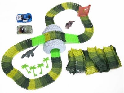 Amewi Magic Traxx Dino-Park Mega Set mit Tunnel 374-tlg. Magic Traxx Dino Park Mega Set с тоннелем 374 шт.