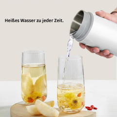Yoyaxi Yoyaxi Reise-Wasserkocher Tragbarer Reise-Wasserkocher aus Edelstahl mit beheiztem Becher,350 ml, Drei Temperaturmodi, schnelles Aufheizen und Warmeerhaltung  Дорожный чайник Yoyaxi Портативный дорожный чайник из нержавеющей стали с чашкой с подогр