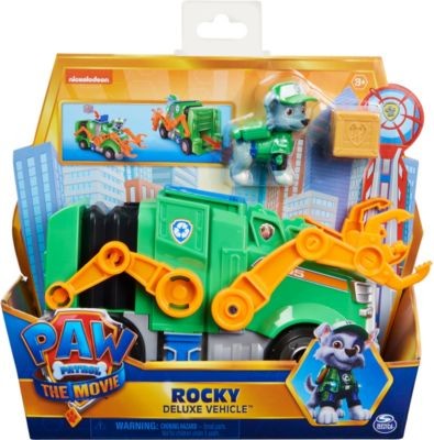 Spin Master Paw Patrol Rockys Deluxe Basis Fahrzeug aus dem Kinofilm mit Hundefigur Базовый автомобиль Paw Patrol Rocky&#39;s Deluxe из фильма с фигуркой собаки