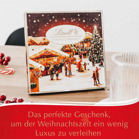 Lindt Адвент-календарь 2024 "Рождественская ярмарка", 24 конфеты, 19 х 19 см, 230 г, 2 штуки