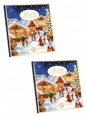 Lindt Адвент-календарь 2024 &quot;Рождественская ярмарка&quot;, 24 конфеты, 19 х 19 см, 230 г, 2 штуки