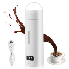 LETGOSPT LETGOSPT Wasserkocher 500ml Wasserkocher 3-in-1 Reisewasserkocher, Tragbarer Mini-Heizbecher, 300,00 W, 304-Edelstahlauskleidung, Kleiner Schnell Erhitzender Isolierbecher  Чайник LETGOSPT Чайник на 500 мл Дорожный чайник 3-в-1, портативная мини-