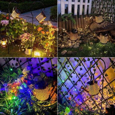 Jormftte Jormftte Wasserkocher Solarwasserung Dose,Garten LED-Bewasserung  Чайник Jormftte, солнечная лейка, садовый светодиодный полив