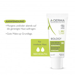 A-DERMA Biology Creme reichhaltig dermatologisch  Биология Крем насыщенный дерматологический