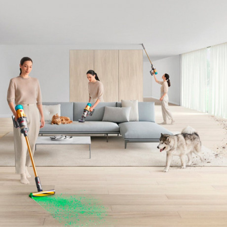 DYSON DYSON Akku-Hand-und Stielstaubsauger V12™ Detect Slim Absolute, 545 W, Beutellos, 2 Bodendusen und 5 weitere Zubehorteile Беспроводной ручной пылесос DYSON V12™ Detect Slim Absolute, 545 Вт, без мешка, 2 насадки для пола и 5 других аксессуаров