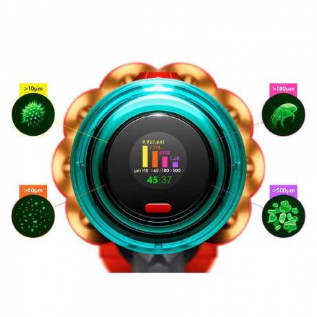 DYSON DYSON Akku-Hand-und Stielstaubsauger V12™ Detect Slim Absolute, 545 W, Beutellos, 2 Bodendusen und 5 weitere Zubehorteile Беспроводной ручной пылесос DYSON V12™ Detect Slim Absolute, 545 Вт, без мешка, 2 насадки для пола и 5 других аксессуаров