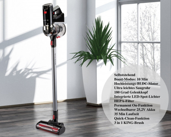 Genius Genius Nass-Trocken-Akkusauger Invictus X9, 380,00 W, beutellos, 29 Teile, inkl X Water 2.0 kabelloser 2 in 1 Genius Invictus X9 беспроводной пылесос для влажной и сухой уборки, 380,00 Вт, без мешка, 29 шт., вкл.