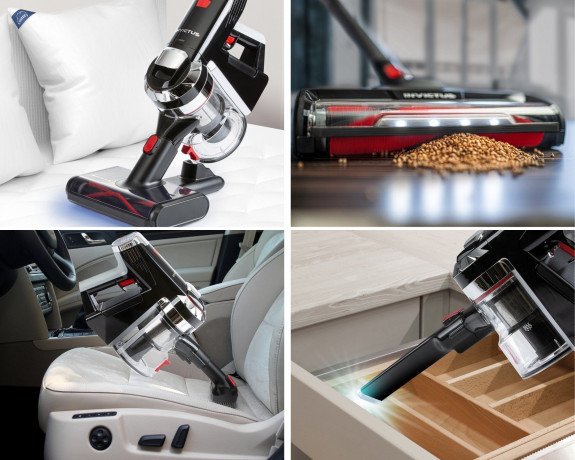 Genius Genius Nass-Trocken-Akkusauger Invictus X9, 380,00 W, beutellos, 29 Teile, inkl X Water 2.0 kabelloser 2 in 1 Genius Invictus X9 беспроводной пылесос для влажной и сухой уборки, 380,00 Вт, без мешка, 29 шт., вкл.