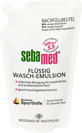 sebamed  Flüssigseife Waschemulsion seifenfrei Nachfüllpackung, 400 ml Эмульсия для умывания Сменный блок, 400 мл