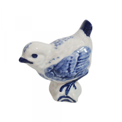 Фигурка винтажная Delft &quot;Птичка&quot;, ручная работа, фарфор, 8 см, Нидерланды, 1970-80гг.