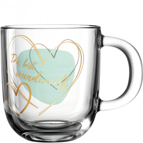 Leonardo Leonardo Geschenktasse Du bist wundervoll EMOZIONE turkis Подарочная чашка Leonardo Ты чудесна EMOZIONE