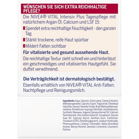 Nivea Anti-Falten Intensiv Plus Tagespflege Интенсивный дневной уход против морщин плюс