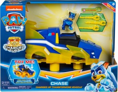 Spin Master PAW Patrol Chases Mighty Pups Charged Up Deluxe Verwandlungs-Fahrzeug Mighty Pups от PAW Patrol Chase заряжены автомобилем-трансформером класса люкс