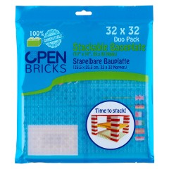 Open Bricks Baseplate 32x32 transparent clear (2) Основание 32x32 прозрачное прозрачное (2)