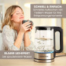 GOURMETmaxx GOURMETmaxx Wasserkocher Glas LED-Beleuchtung 1,7L Antikalkfilter, 1.7 l, 2200,00 W, automatischer Abschalter  Чайник GOURMETmaxx стеклянный со светодиодной подсветкой, фильтр от накипи 1,7 л, 1,7 л, 2200,00 Вт, автоматическое отклчение