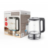 GOURMETmaxx GOURMETmaxx Wasserkocher Glas LED-Beleuchtung 1,7L Antikalkfilter, 1.7 l, 2200,00 W, automatischer Abschalter  Чайник GOURMETmaxx стеклянный со светодиодной подсветкой, фильтр от накипи 1,7 л, 1,7 л, 2200,00 Вт, автоматическое отклчение