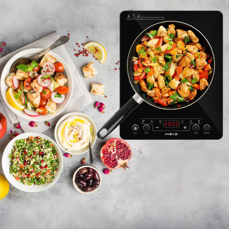 BRUNNER BRUNNER Gaskocher Camping Induktions Kochfeld HotPoint, Elektro Grill Herd Glas Keramik 2kW  Газовая плита BRUNNER, индукционная плита для кемпинга HotPoint, электрическая плита-гриль, стеклокерамика, 2 кВт