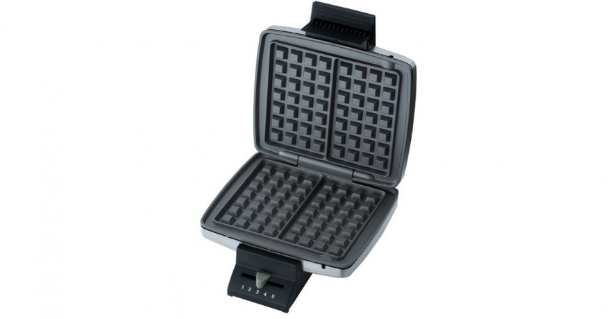Cloer Cloer Brusseler Waffeleisen 1445 silber/schwarz, 930 Watt silber/schwarz Вафельница Cloer Brusseler 1445 серебристый/черный, 930 Вт