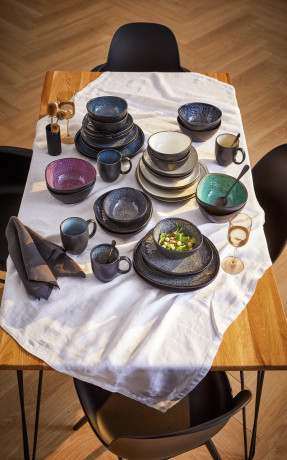 NOVEL Novel Kombiservice SoREN black 10-tlg. schwarz Роман комбинированный сервиз S=6REN черный 10 шт.