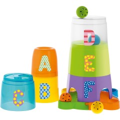 CHICCO 2 in 1 Stapelbecher und Kugelbahn 2 в 1 штабелируемая чашка и мраморная дорожка