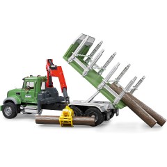 Bruder BRUDER 02824 Mack LKW Holztransporter mit Greifer 60cm Лесовоз BRUDER 02824 Mack с захватом 60см