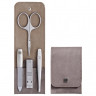 ZWILLING  Taschen-Etui, Rindleder, taupe, 4-tlg  Карманный чехол, воловья кожа, серо-коричневый, 4 шт.