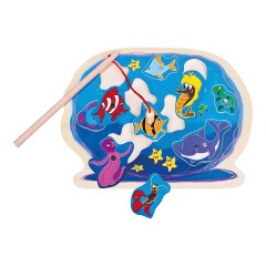 Bino Holzpuzzle Angelspiel Деревянная игра-головоломка о рыбалке