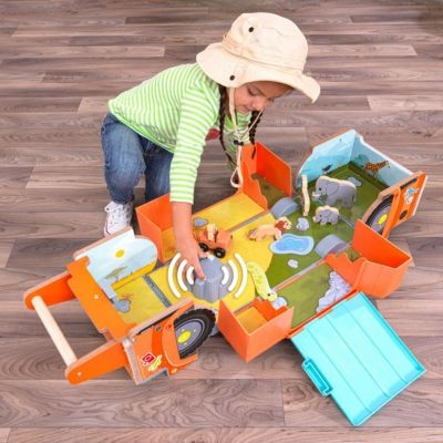 KidKraft Safari 2-in-1 Ride and Play Rutschauto mit EZ Kraft Assembly Автомобиль-толкатель Safari 2-in-1 Ride and Play с EZ Kraft Assembly